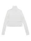 Liu •jo Ribbed High-neck Top In White