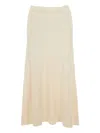 Liu •jo Soft Midi Skirt With Flared Hem In Neutral