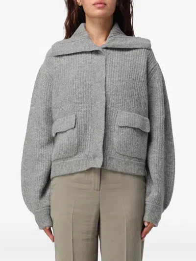 LIU •JO RIBBED-KNIT CARDIGAN