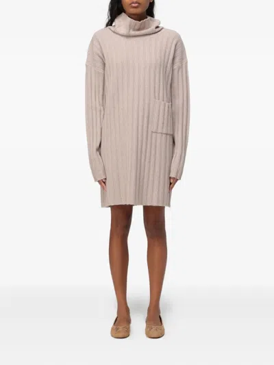 LIU •JO RIBBED-KNIT ROLL-NECK MINI DRESS