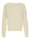 Liu •jo Liu Jo Ribbed Knit Top In Neutral