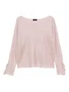Liu •jo Ribbed-knit Top In Pink