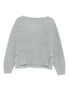 Liu •jo Wool-cashmere Blend Gray Sweater With Relaxed Fit In Gray