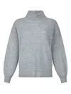 Liu •jo Ribbed Grey Sweater With Puff Sleeves In Gray