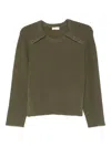 Liu •jo Ribbed Sweater In Green