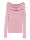 Liu •jo Ribbed Sweater In Pink