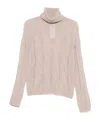 Liu •jo Ribbed Turtleneck Sweater In Pink