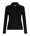 Liu •jo Liu Jo Ribbed Knit Sweater With Two-way Zip In Black