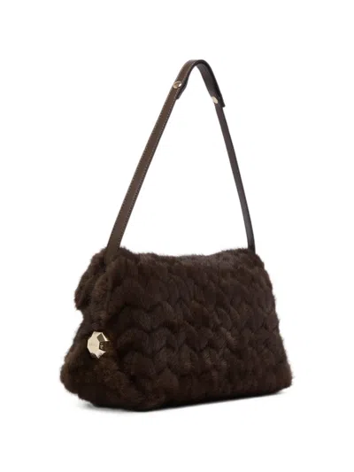 Liu •jo Riccy Bag In Faux Fur In Brown