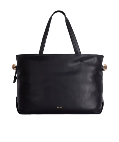 Liu •jo Liu Jo Riccy Large Shoulder Bag In Black