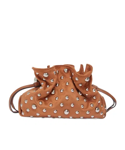 Liu •jo Liu Jo Riccy Studded Small Hobo Bag In Brown