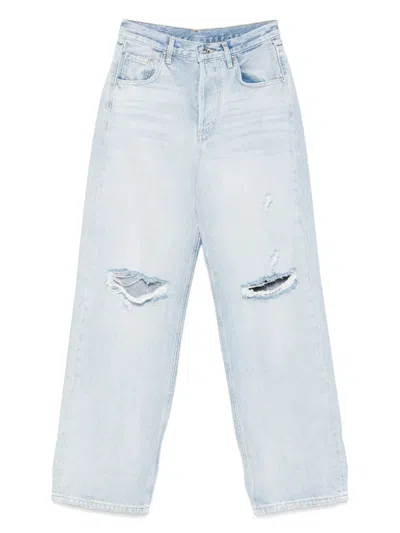 LIU •JO RIPPED-DETAILED JEANS