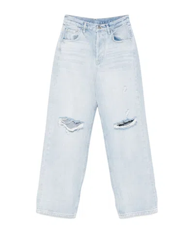 LIU •JO RIPPED-DETAILED JEANS