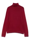 Liu •jo Roll-neck Glitter-detail Jumper In Burgundy