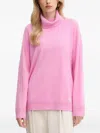 Liu •jo Roll-neck Logo-detail Sweater In Pink