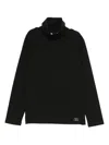 Liu •jo Roll-neck Logo-plaque Sweatshirt In Black