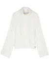 Liu •jo Roll-neck Sweater In White