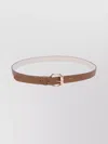 Liu •jo Round Buckle Smooth Finish Metal Belt In Brown