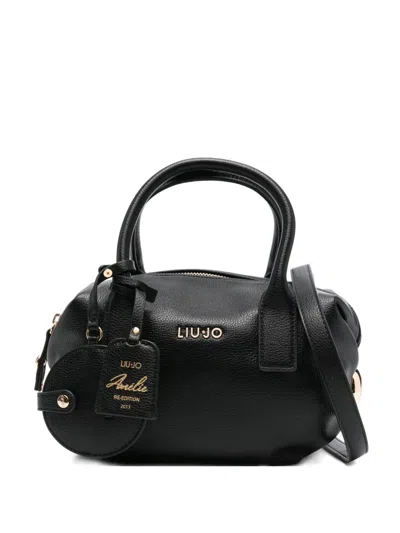 Liu •jo Round-handle Charm-detail Tote Bag In Black