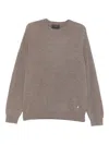 Liu •jo Round-neck Sweater In Brown