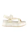 Liu •jo Round Toe Flat Sandals In White