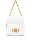 Liu •jo Liu Jo Rounded White Liu Jo Handbag With Chain-link Handle