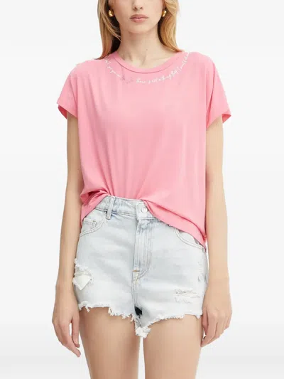 Liu •jo Round-neck T-shirt In Pink