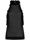 Liu •jo Ruffle-detailing Top In Black