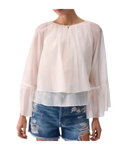 Liu •jo Liu Jo Ruffled Crewneck Blouse In Pink