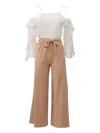Liu •jo Ruffled-detail Jumpsuit In White