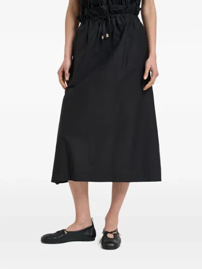 Liu •jo Ruffled Drawstring Skirt In Black