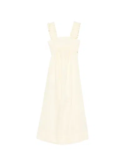 Liu •jo Ruffled Maxi Dress In Neutral