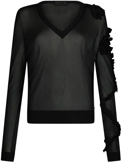 Liu •jo Black Jumper With Ruching