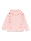 LIU •JO RUFFLED-TRIM HOODIE