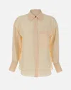 Liu •jo Liu Jo Salmon Pink Oversize Crepe Shirt