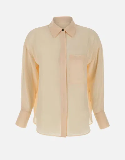 Liu •jo Liu Jo Salmon Pink Oversize Crepe Shirt