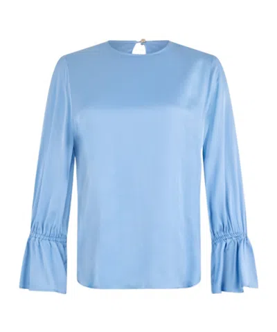 Liu •jo Liu Jo Satin Blouse In Blue