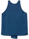 Liu •jo Liu Jo Blue Satin Top With A Bow In Green