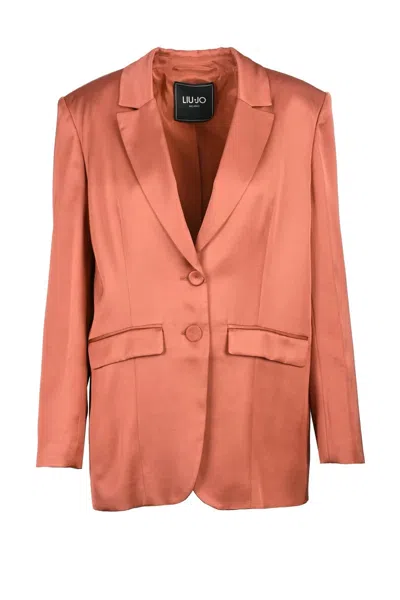 Liu •jo Satin Jacket - Rust In Orange