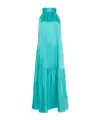 Liu •jo Satin Maxi Dress In Green