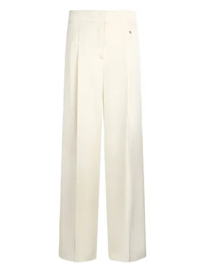 Liu •jo Satin Palazzo Trousers In White