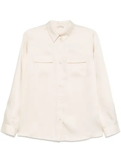 Liu •jo Satin Shirt In Neutrals