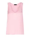 Liu •jo Crew-neck Sleeveless Top In Pink
