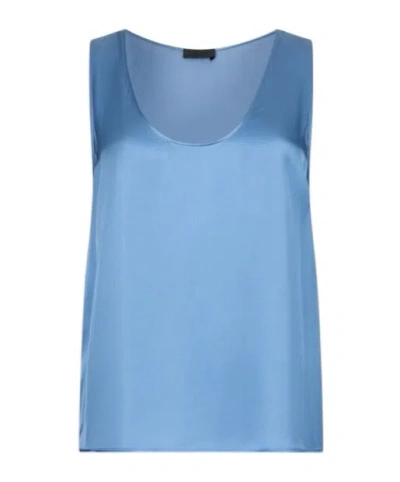 Liu •jo Satin Top In Blue