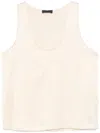 Liu •jo Sleeveless Satin Top With Wide Neckline In Orange
