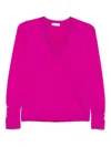 Liu •jo Scallop-trim Top In Pink