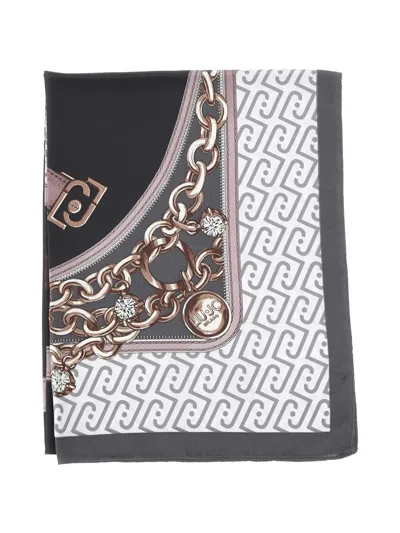 Liu •jo Scarf Large With Print In Black
