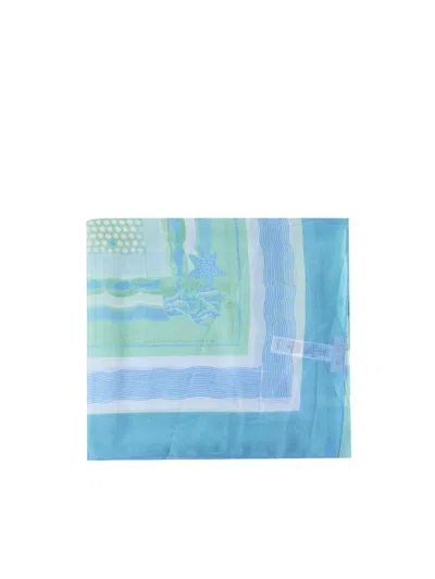 Liu •jo Scarf With Print In Blue