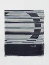 Liu •jo Striped Patterned Scarf In Blue
