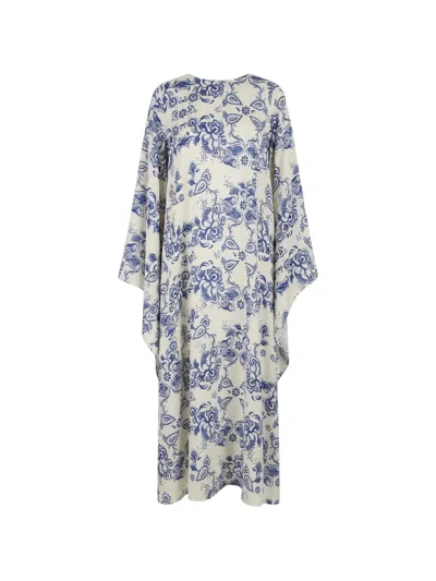Liu •jo Scarf-print Kimono-sleeve Maxi Dress In Multi